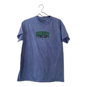 Notorious B.I.G Blue Acid Wash Cotton Graphic T Shirt Short Sleeves Biggie NEW